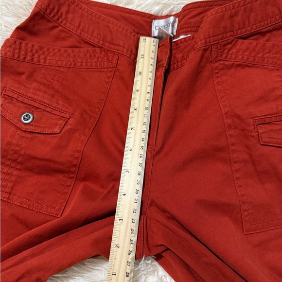 🆕 Chico's Red-Orange Cargo Pants Wide-Leg Style - Picture 4 of 8